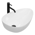 REA-U8536 - Lavabo à poser sur plan GRETA 39x56 cm céramique/blanc brillant