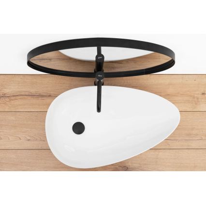 REA-U8537 - Vasque à poser GRETA 40x65,5 cm céramique/blanc brillant