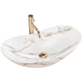 REA-U8597 - Vasque à poser ROYAL 36 x 62 cm, céramique / décor marbre