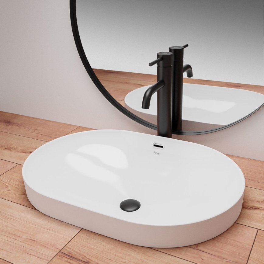 REA-U8700 - Vasque à poser ARLETA 42x61,5 cm céramique/blanc brillant