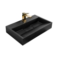 REA-U8779 - Lavabo à poser GOYA 37x60 cm conglomérat/noir mat