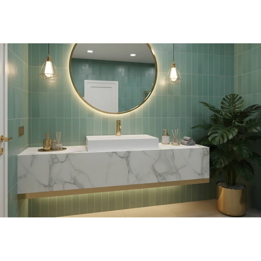REA-U8900 - Lavabo à poser GOYA 37x50 cm composite minéral/blanc mat