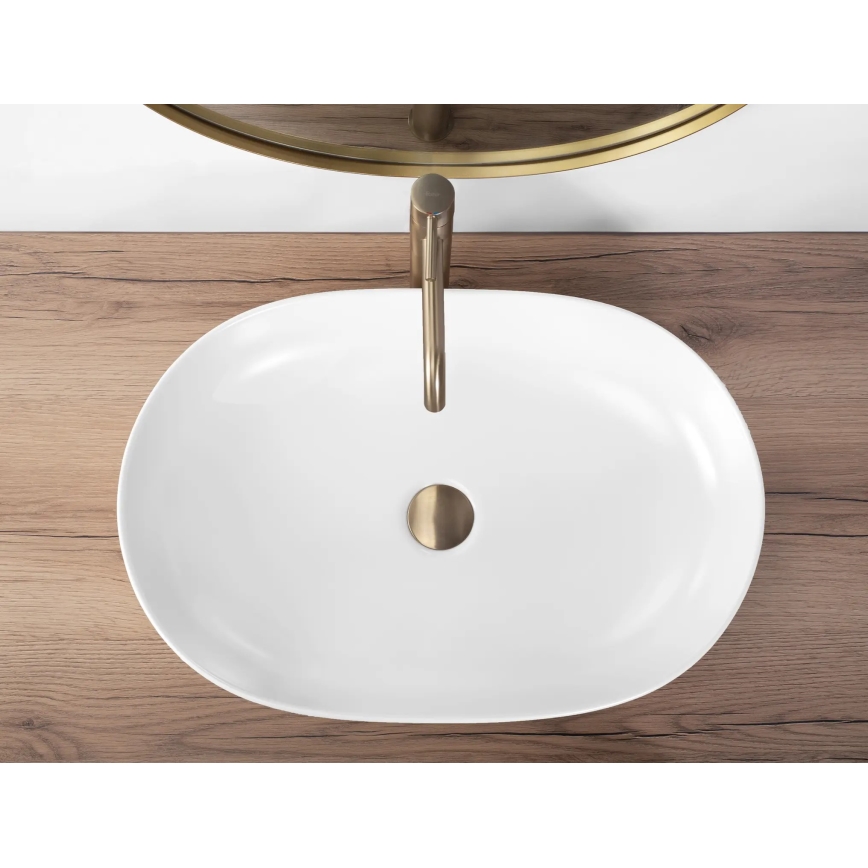 REA-U9653 - Lavabo à poser CLEO 41x60,5 cm céramique/blanc mat