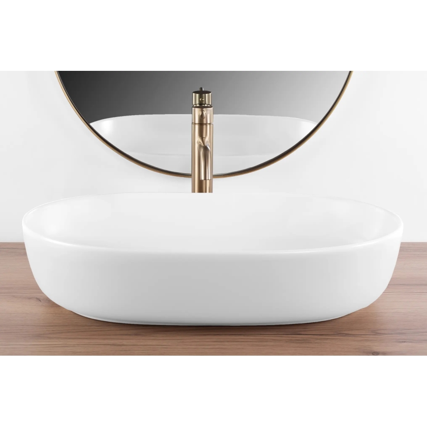 REA-U9653 - Lavabo à poser CLEO 41x60,5 cm céramique/blanc mat