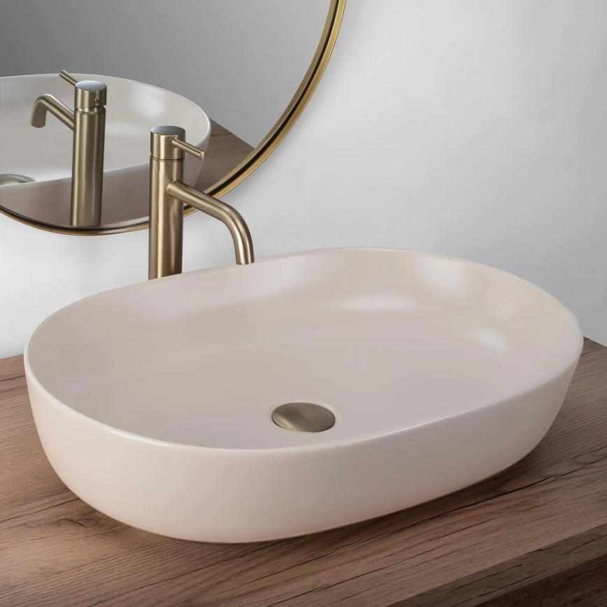 REA-U9655 - Vasque à poser CLEO 41 x 60,5 cm, céramique beige