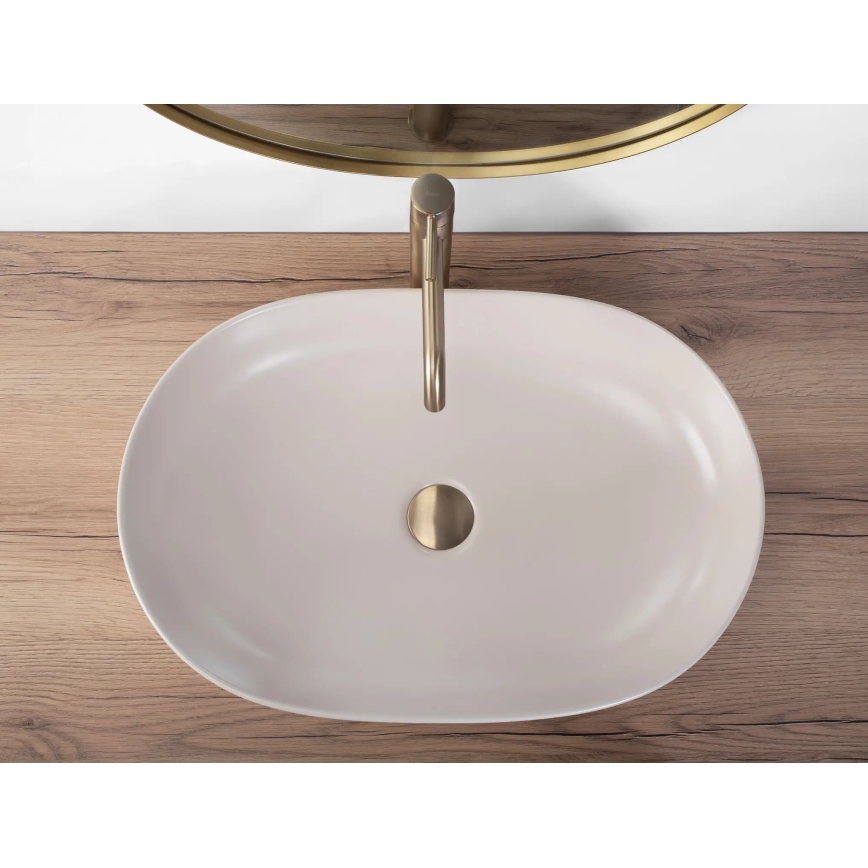 REA-U9655 - Vasque à poser CLEO 41 x 60,5 cm, céramique beige