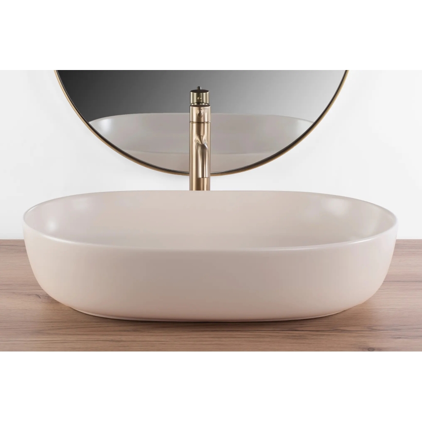 REA-U9655 - Vasque à poser CLEO 41 x 60,5 cm, céramique beige