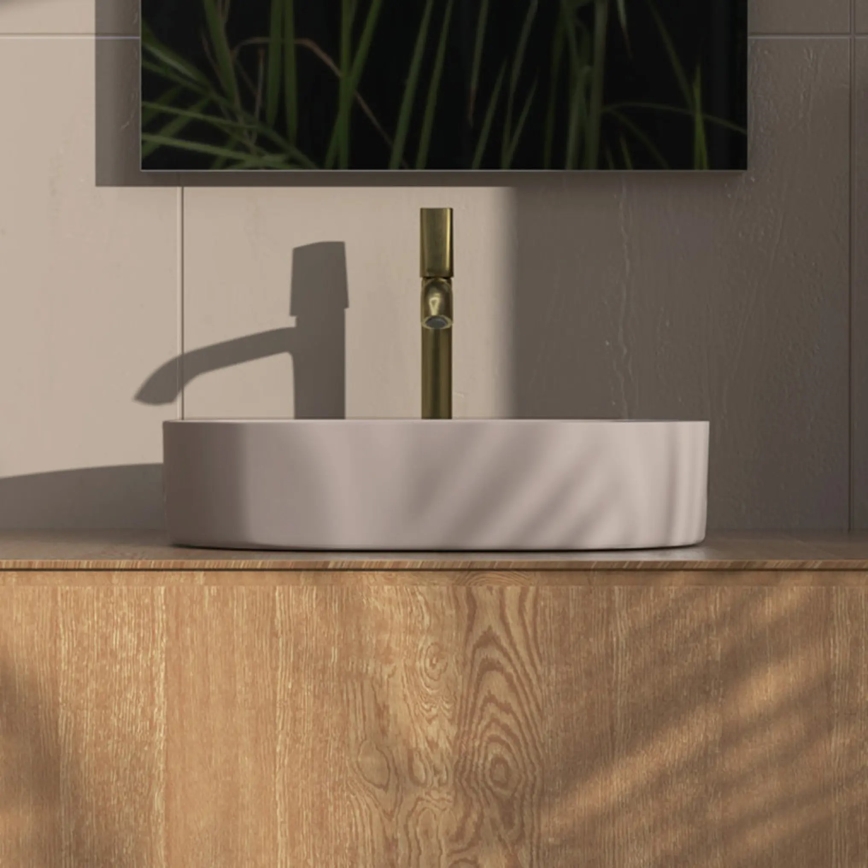 REA-U9661 - Vasque à poser NADIA 38,5x61 cm céramique/beige