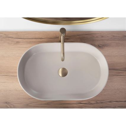REA-U9661 - Vasque à poser NADIA 38,5x61 cm céramique/beige
