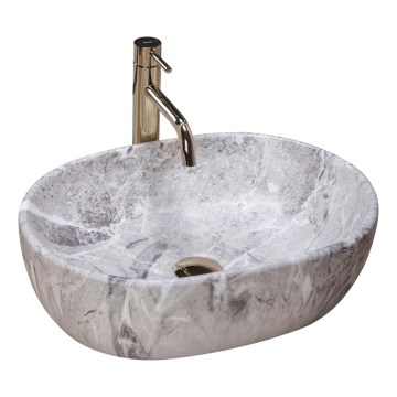 REA-U9888  - Lavabo à poser LARA 35x48,5 cm céramique/aspect pierre
