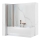 REA-W5696 - Paroi de baignoire pliante AGAT 140 x 80 cm, cadre en cuivre brossé / verre transparent