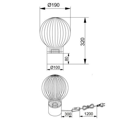 Reality - Lampe de table DAVE 1xE27/40W/230V