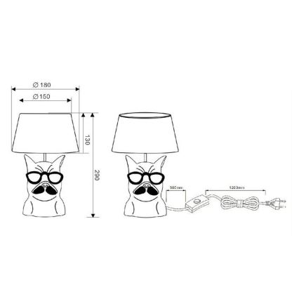 Reality - Lampe de table DOSY 1xE14/40W/230V