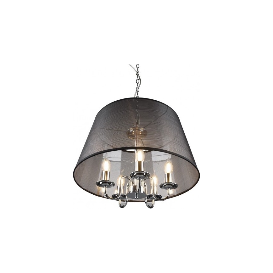 Reality - Lustre LED sur chaîne CIMA 5xE14/40W/230V noir