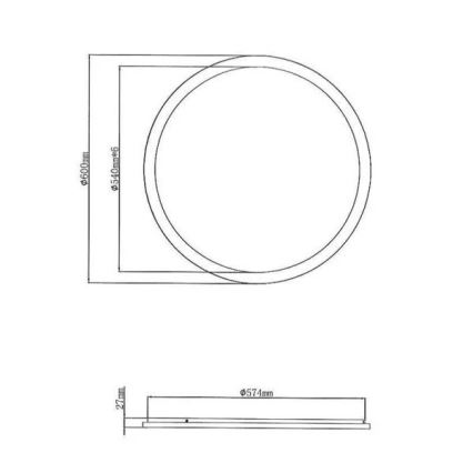 Reality - Plafonnier salle de bain CAMILLUS LED/30W/230V IP44