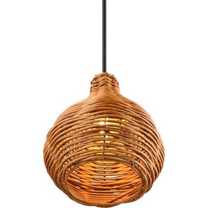 Reality - Suspension sur câble SPROUT 1xE14/40W/230V brun/rotin