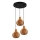 Reality - Suspension sur câble SPROUT 3xE14/40W/230V marron/rotin