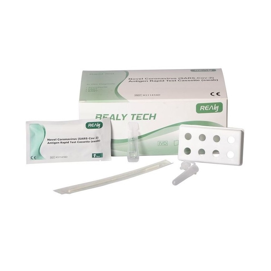 RealyTech - Test Antigènique rapide (écouvillon) COVID-19  - pour le nez 25pcs