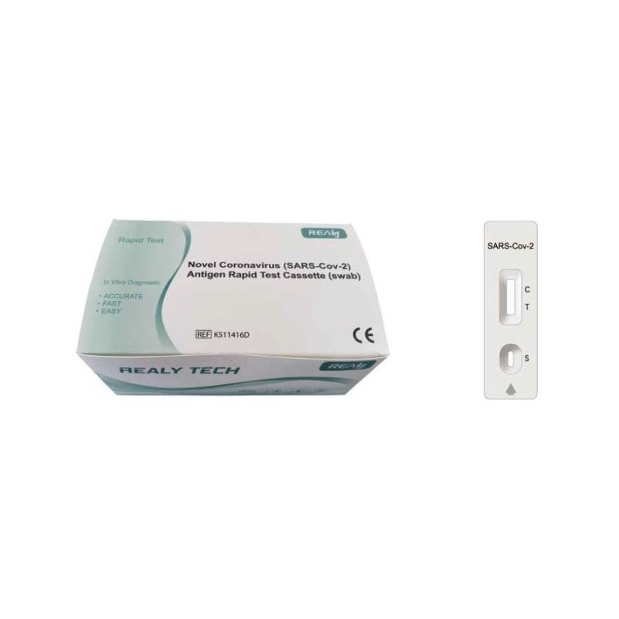 RealyTech - Test Antigènique rapide (écouvillon) COVID-19  - pour le nez 25pcs