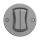 Reblig - Bouton double rétro sans cadre, gris