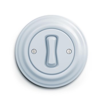 Reblig - Bouton rétro avec cadre, bleu