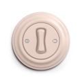Reblig - Bouton rétro avec cadre, rose poudré