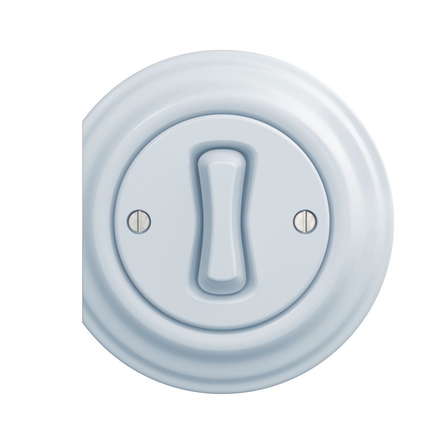 Reblig - Bouton rétro bleu sans cadre