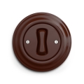 Reblig - Bouton rétro encadré, marron