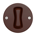 Reblig - Bouton rétro sans cadre, marron