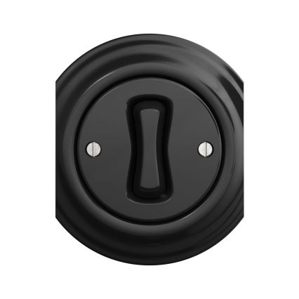 Reblig - Bouton rétro sans cadre, noir