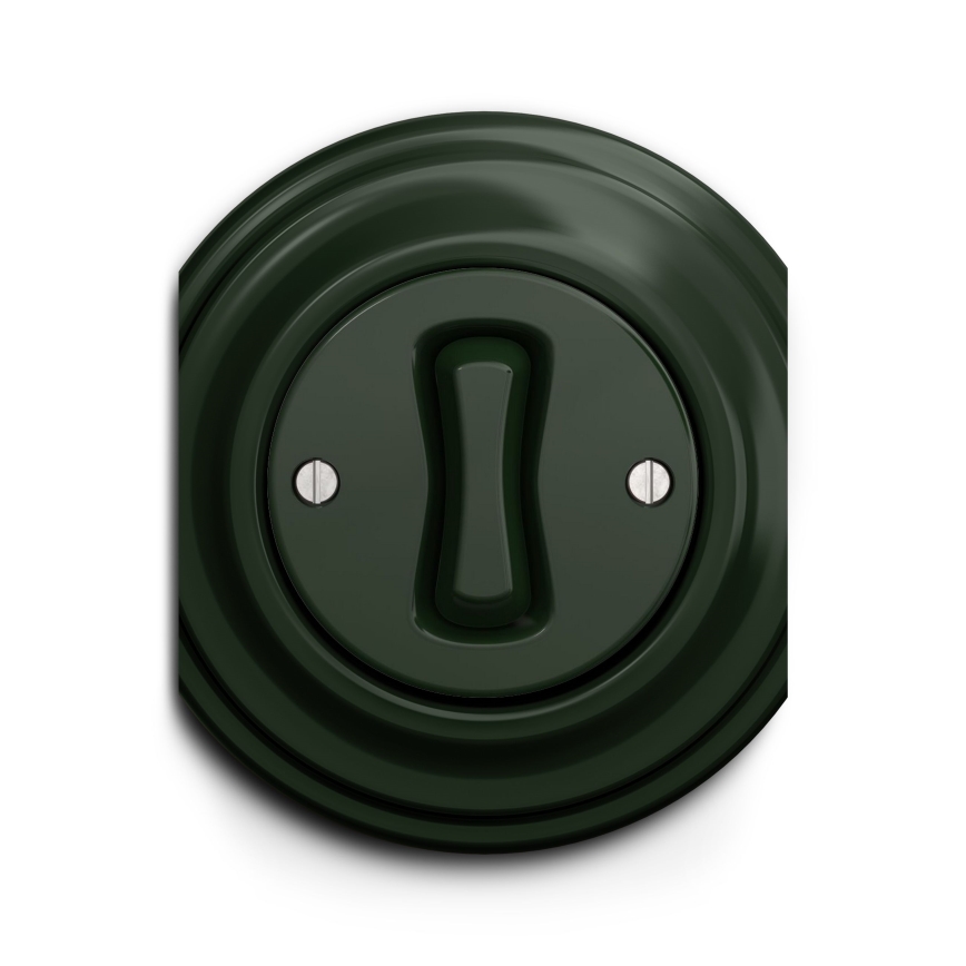 Reblig - Bouton rétro sans cadre vert