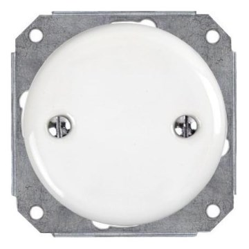 Reblig - Cache rétro en porcelaine pour installation électrique, finition blanche