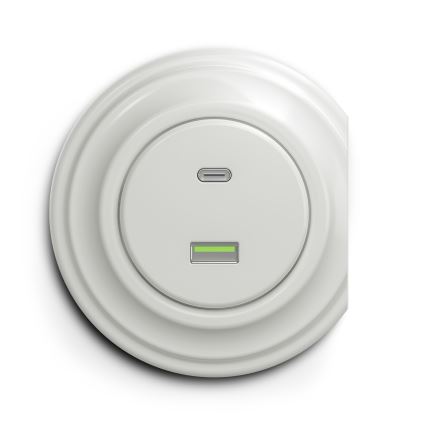 Reblig - Cadre rétro d'extrémité en céramique blanche
