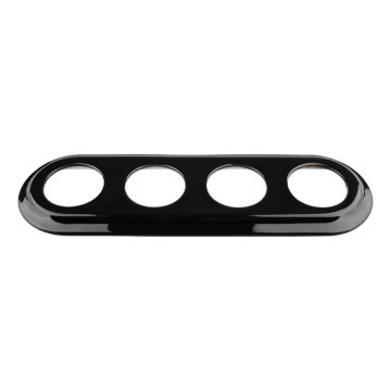 Reblig - Cadre rétro en porcelaine 4 postes noir