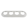 Reblig - Cadre rétro quadruple en porcelaine blanche