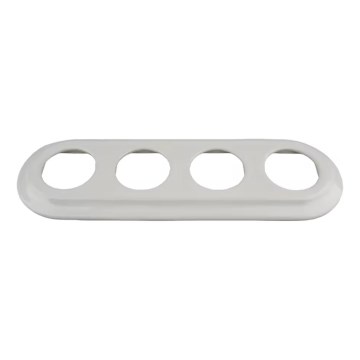Reblig - Cadre rétro quadruple en porcelaine blanche