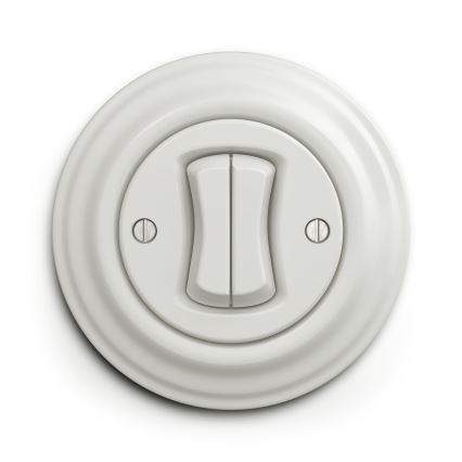 Reblig - Cadre rétro simple en céramique blanche