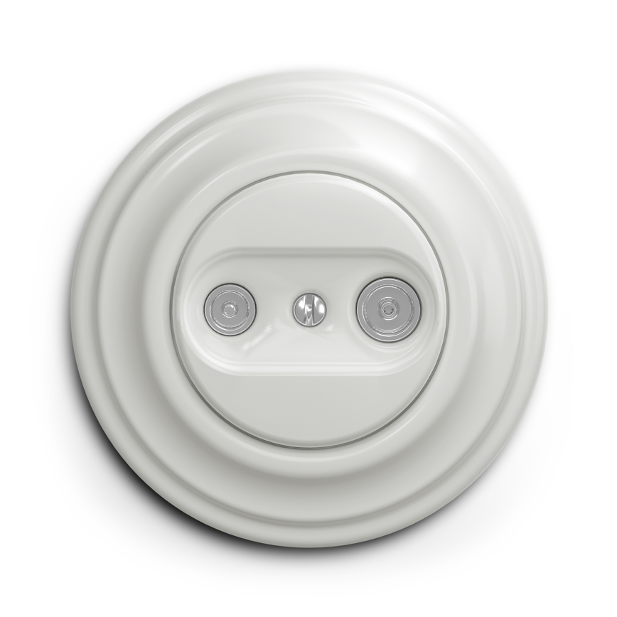 Reblig - Cadre rétro simple en céramique blanche