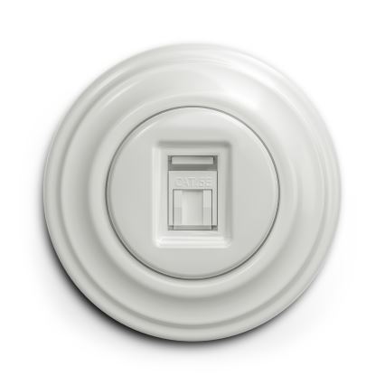 Reblig - Cadre rétro simple en céramique blanche