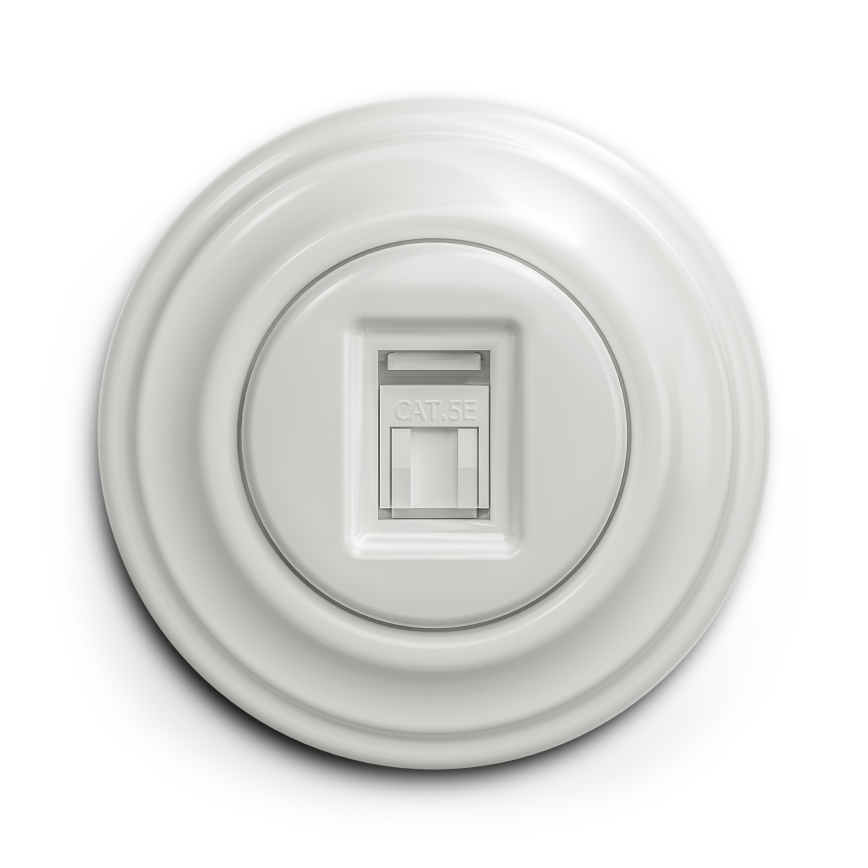 Reblig - Cadre rétro simple en céramique blanche