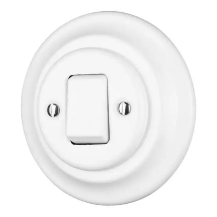Reblig - Cadre rétro simple en porcelaine, blanc