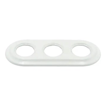 Reblig - Cadre rétro triple en porcelaine blanc