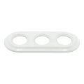 Reblig - Cadre rétro triple en porcelaine blanche