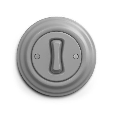 Reblig - Interrupteur croisé rétro avec cadre n° 7, gris