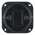 Reblig - Interrupteur croisé rétro en porcelaine sans cadre n° 7, noir