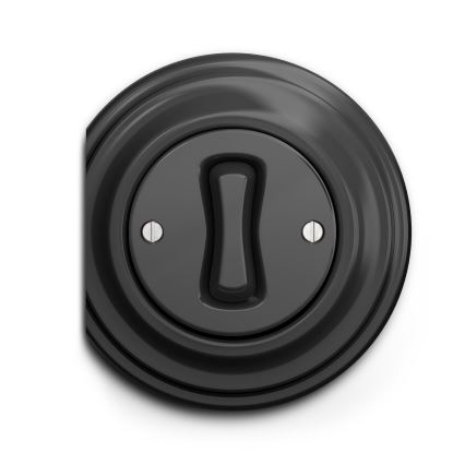 Reblig - Interrupteur croisé rétro sans cadre, n° 7, anthracite