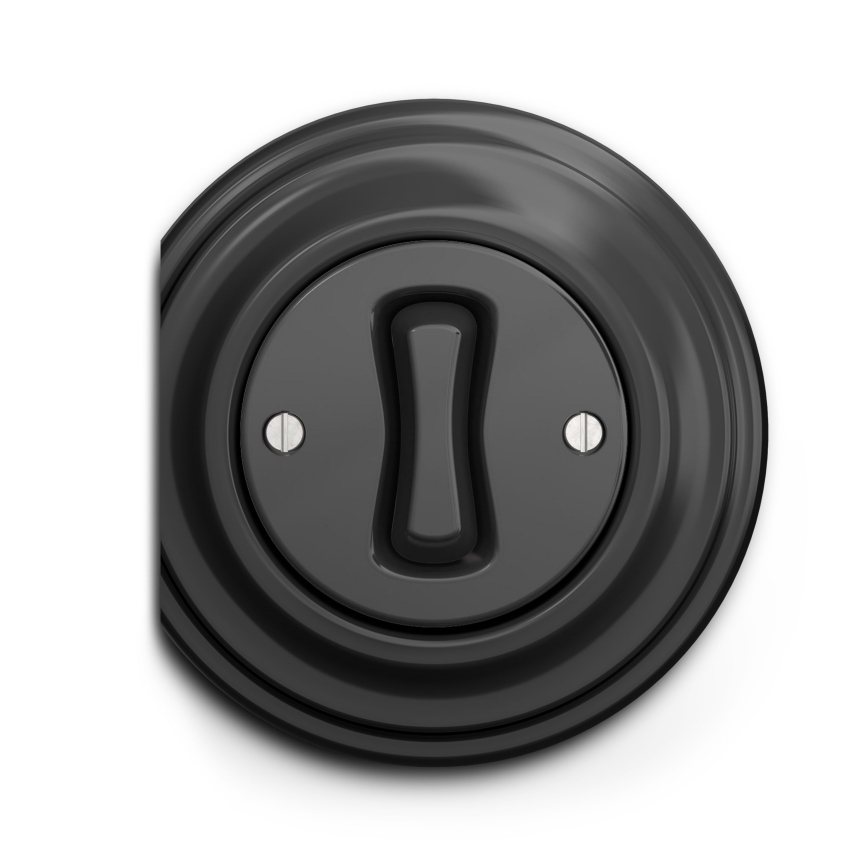 Reblig - Interrupteur croisé rétro sans cadre, n° 7, anthracite