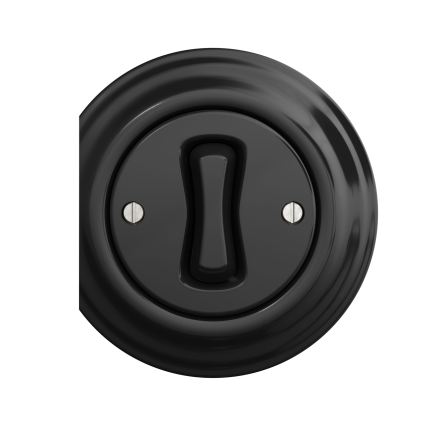 Reblig - Interrupteur croisé rétro sans plaque n° 7, noir