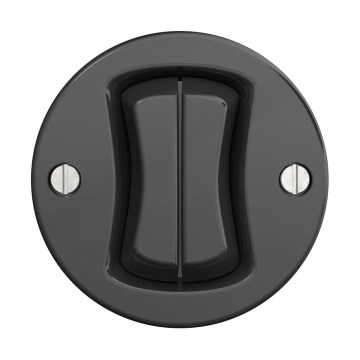 Reblig - Interrupteur d'escalier double rétro sans cadre n° 6+6 anthracite