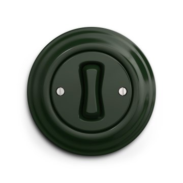 Reblig - Interrupteur d'escalier rétro avec cadre n° 6, vert